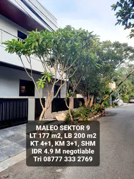 Rumah baru renovasi total 2 lt  posisi hoek sektor 9 (15701)