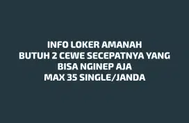 LOKER UNTUK CEWE