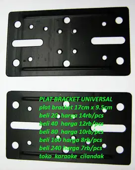PLAT BRACKET UNIVERSAL   plat bracket 17cm x 9.5cm  beli 20 harga 14rb