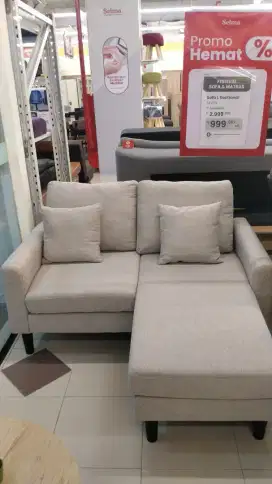 Sofa 2 seater w/ottoman