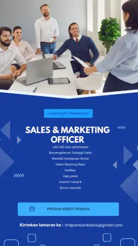 Dibutuhkan Sales n Marketing Officer Kredit Pensiun