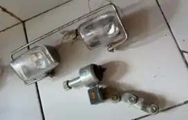 Crank sadel keranjang depan lampu jadul sepeda
