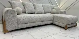 Sofa L ganti kulit/ tambah busa/ ganti karet/ Rubah model