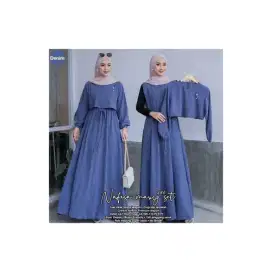 Meqa Daily Gamis Nafisa Maxy set 2 in 1