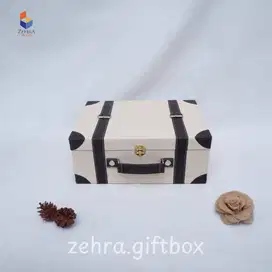 Box Hampers Model Koper Cream Reguler Bahan Kulit Sintetis Handmade