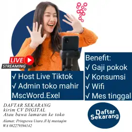 Lowongan Admin dan helper