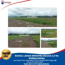 Dijual Tanah Industri Seluas 1.5 Ha