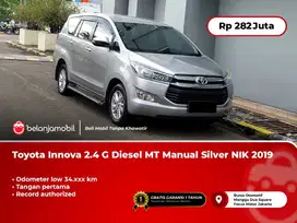 [ LOW KM ] Toyota Innova 2.4 G Diesel MT Manual Silver 2019/2020