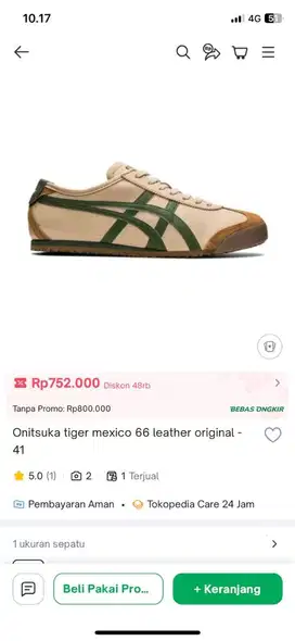 Sepatu Onitsuka Original size 41