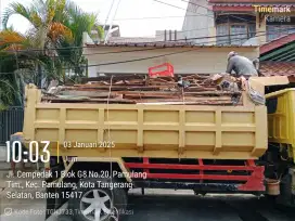 Jasa buang puing, urugan, sampah proyek, tanah merah dll