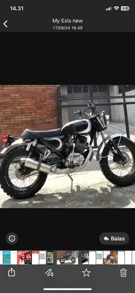 Honda Tiger 200cc custom scambler