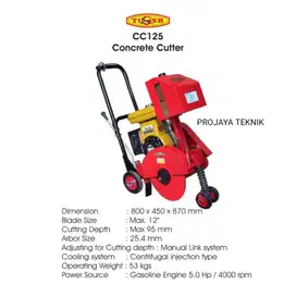 CUTTER BETON TIGER / MESIN POTONG ASPAL BARU Body Only