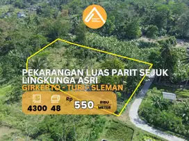 Jual Tanah Pekarangan Turi Parit Mengalir View Gunung Akses Mudah