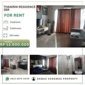 Disewakan Apartement Thamrin Residence 3 Bedrooms Furnished Tower A