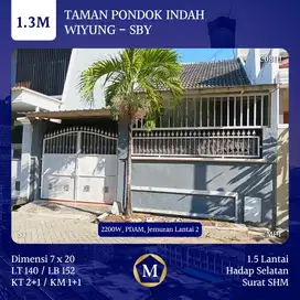 Rumah Wiyung Taman Pondok Indah dkt Tol Gunungsari UNESA Pakuwon Mall