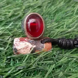 Cincin batu merah siem asli