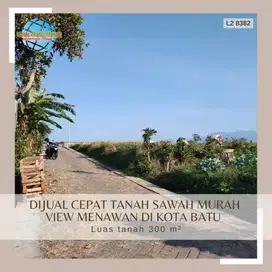 Tanah Sawah Subur Harga Termurah View Kota Batu Mudah Dijangkau