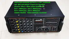 AMPLIFIER KARAOKE BETAVO BT1.700  usb - sd card - efek echo - mp3 play