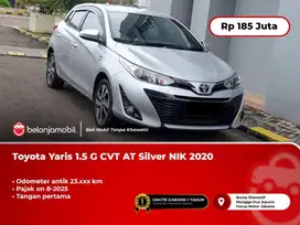 [KM ANTIK 23RB] Toyota Yaris 1.5 G CVT AT Silver 2020/2021