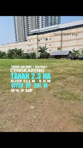 DIJUAL TANAH CENGKARENG 2.3 HA JAKARTA BARAT