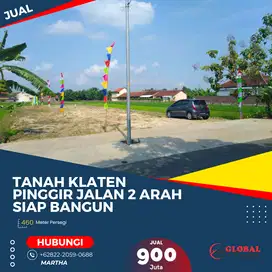 Tanah Klaten Pinggir Jalan 2 Arah