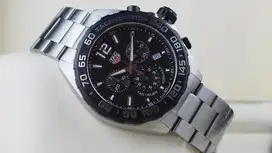 TAG HEUER FORMULA 1 CHRONOGRAPH QUARTZ BLACK DIAL STEEL 43MM