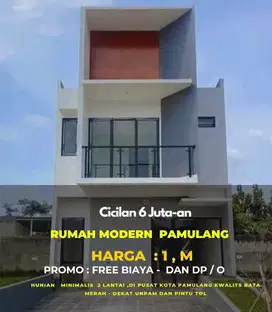 DIJUAL RUMAH TOWNHOUSE DAERAH PAMULANG BATA MERAH DEKAT TOL DAN UNPAM