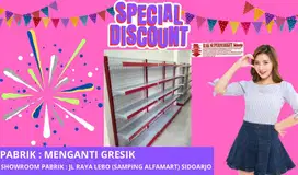 murah Gondola rak minimarket 5 susun single   pabrik di jawa