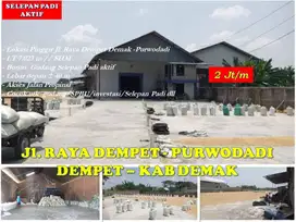 Tanah, Selepan Padi dan Gudang (Aktif) Jl. Raya Dempet Kab Demak