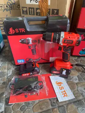 STR MESIN BOR 36V KECEPATAN GANDA IMPACT / CORDLESS DRILL