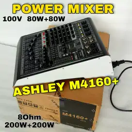 POWER MIXER MASJID ASHLEY M4160+ BISA100V DAN 8OHM BARENG