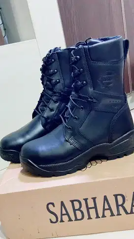 Sepatu Sabhara Polri steel toe cap protector ukuran 39