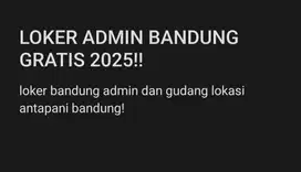 LOKER BANDUNG GRATIS 2025!! ( LANGSUNG INTERVIEW )