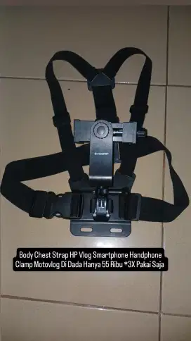 Body Chest Strap HP Vlog Smartphone Handphone Clamp Motovlog