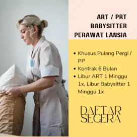 Lowongan Kerja ART PRT Babby Sitter Perawat Lansia Pulang Pergi / PP