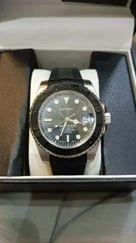 Seiko Mod Yachtmaster Otomatis Hitam NH35 Sapphire preloved