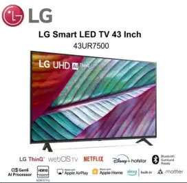 LG Led TV 43inch Ultra HD 4K Smart TV 43UR7500 Bisa Cod Tempat