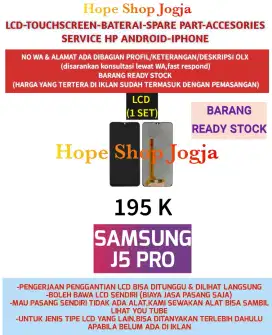 Service HP-Touchscreen-Baterai-LCD Samsung J5 Pro