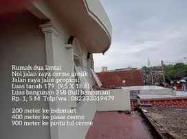 Rumah dua lantai nol jalan raya cerme jalur propinsi