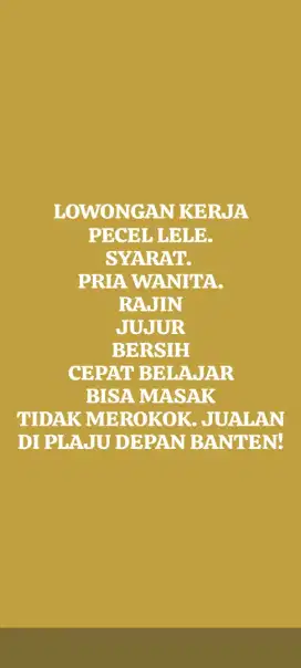 Loker pecel lele