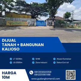 Dijual Gudang Strategis Industri,Gondangrejo,Karanganyar 3239m2 Bu!