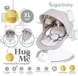 JUAL - sugar baby HUG ME - automatic baby swing chair with table