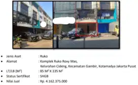 Dijual Ruko Komplek Roxy Mas