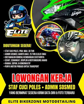 STAF & SUPERVISOR CUCI, POLES, DETAILING MOTOR & ADMIN SOSMED