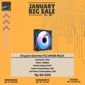 Fan Cooler Ocypus Gamma F12 ARGB Black