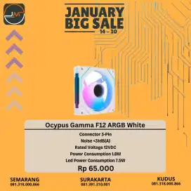 Fan Cooler Ocypus Gamma F12 ARGB White