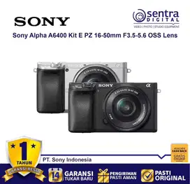 Sony Alpha A6400 kit 16-50mm f/3.5-5.6 OSS Lens, Free 1x cicilan