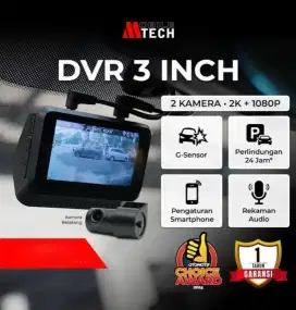 Dashcam Mtech 3 Inch - Camera Depan + Belakang