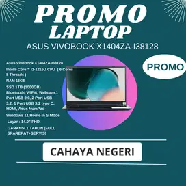 PROMO LAPTOP Asus VivoBook X1404ZA-I38128 Intel i3 GEN 12 RAM16GB /1TB