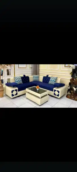 Sofa pojok minimalis + meja